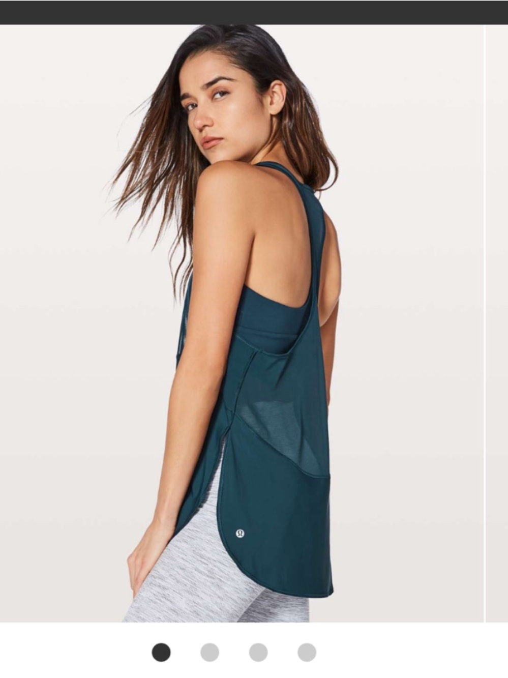 lululemon sz 10 Twist Around Tank Jaded dark teal yoga pilates athleisure lounge